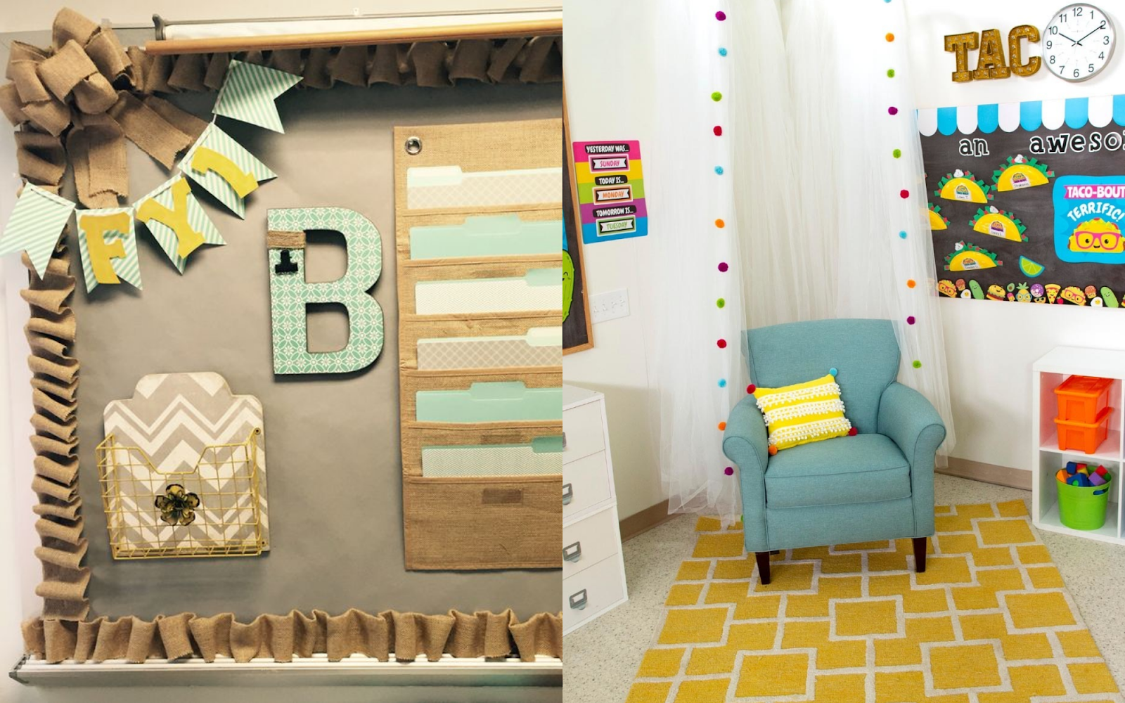 Creative Classroom Design With Ribbon And Deco Mesh
